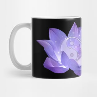 Very Peri Lotus and Yin Yang Mug